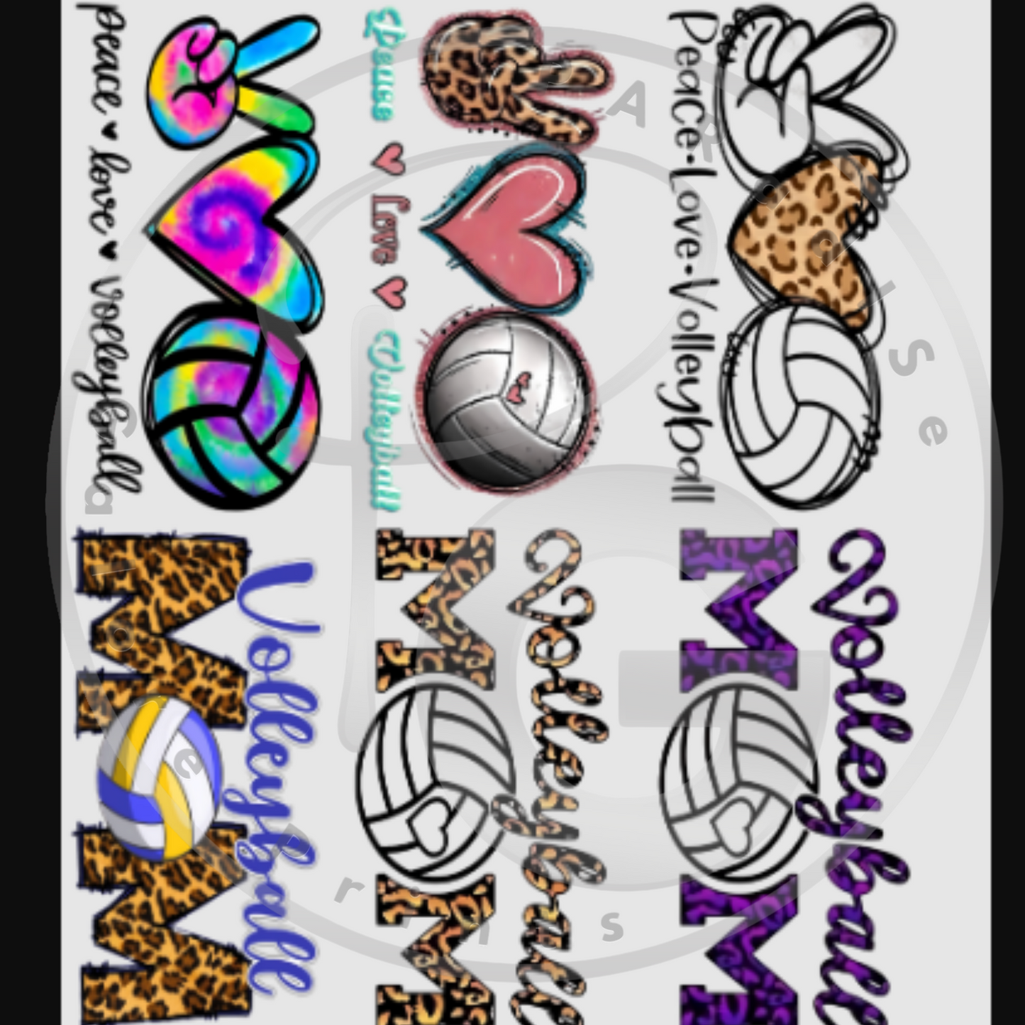 Volleyball Gang Sheet (22x96) - 2 styles