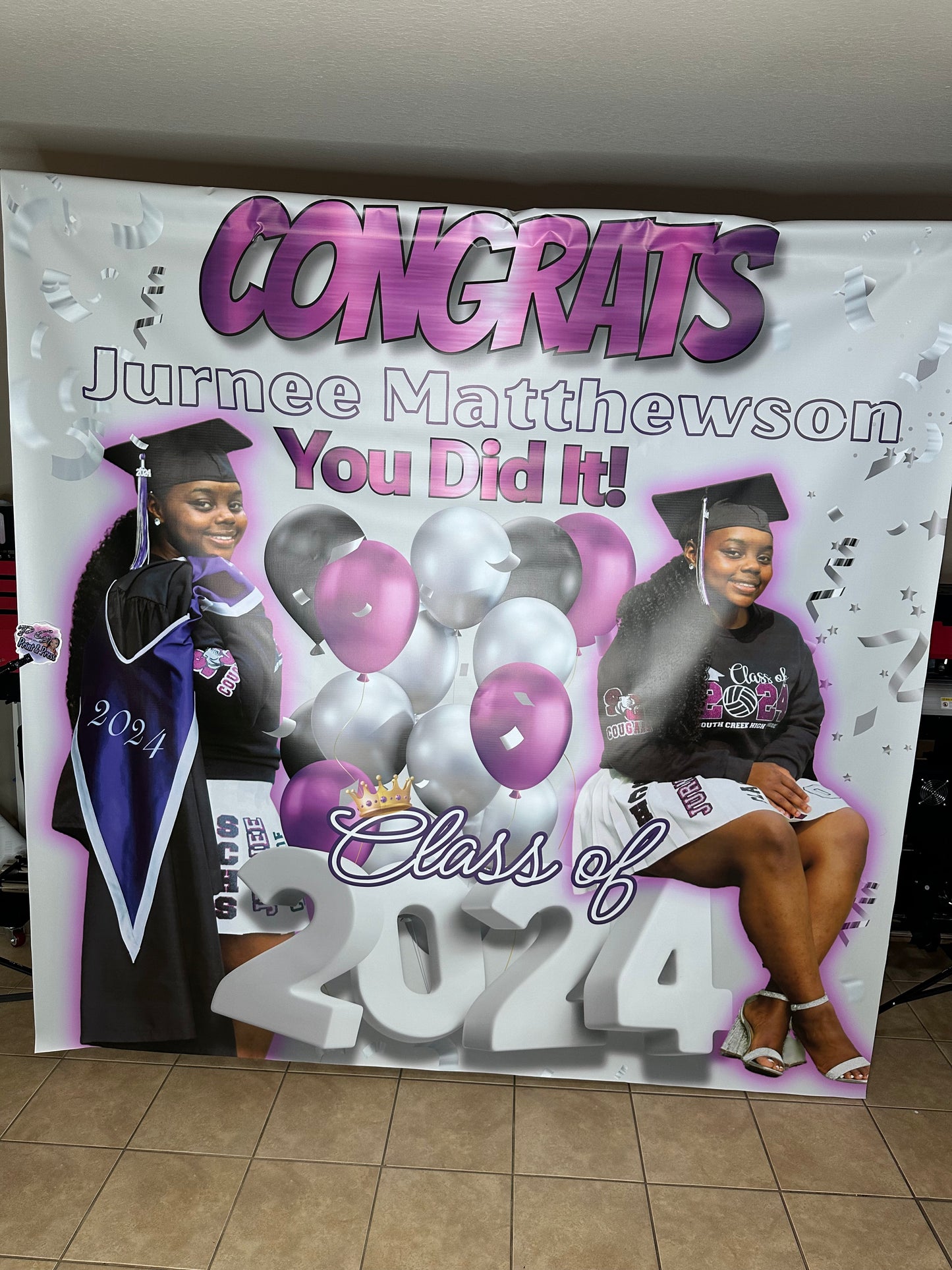 Graduation backdrop