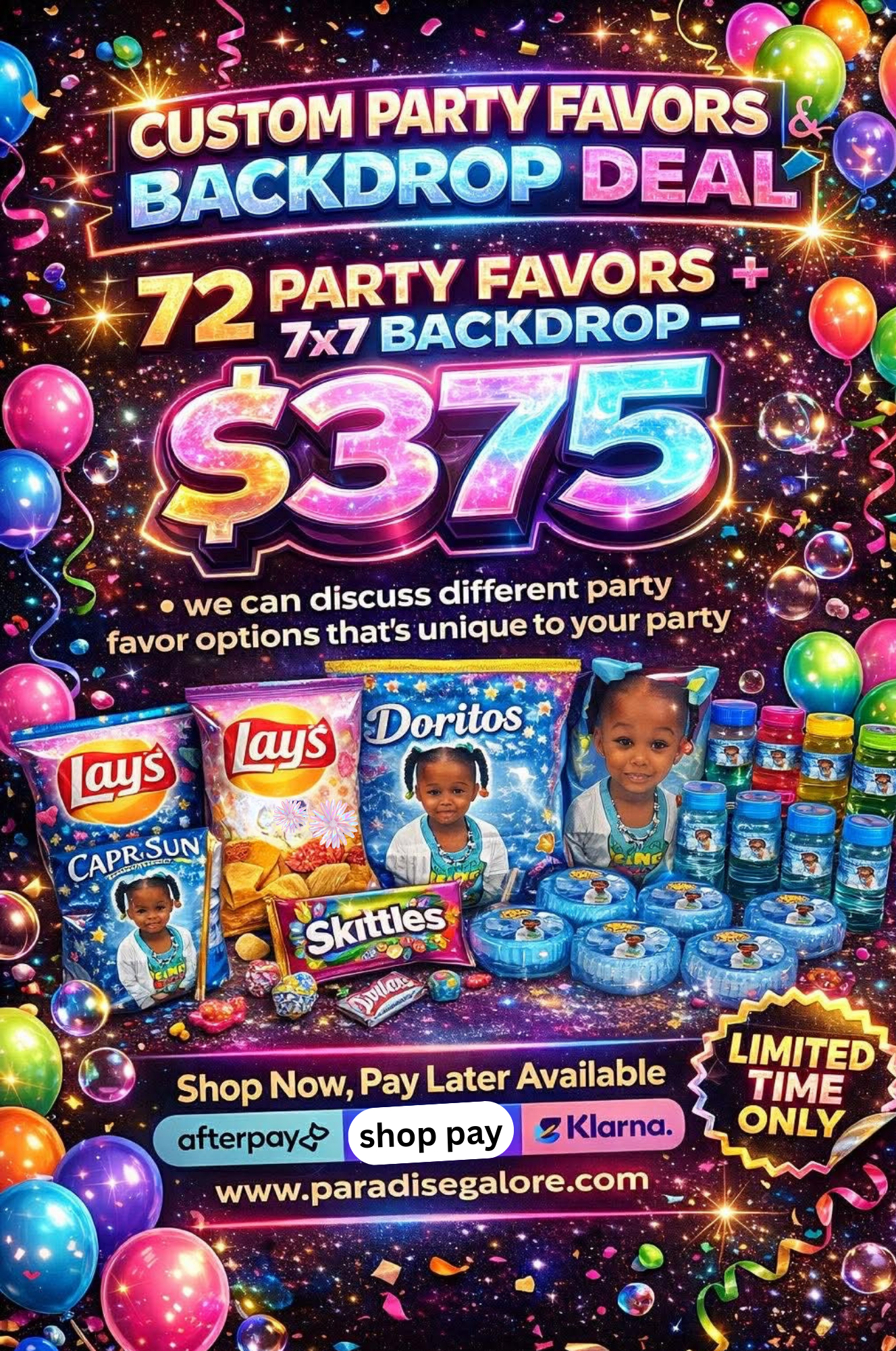 Party Favor & Backdrop DEAL