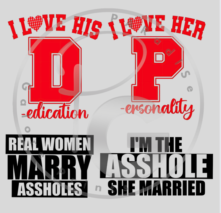 Couples Tshirts Gang sheet (22x60)