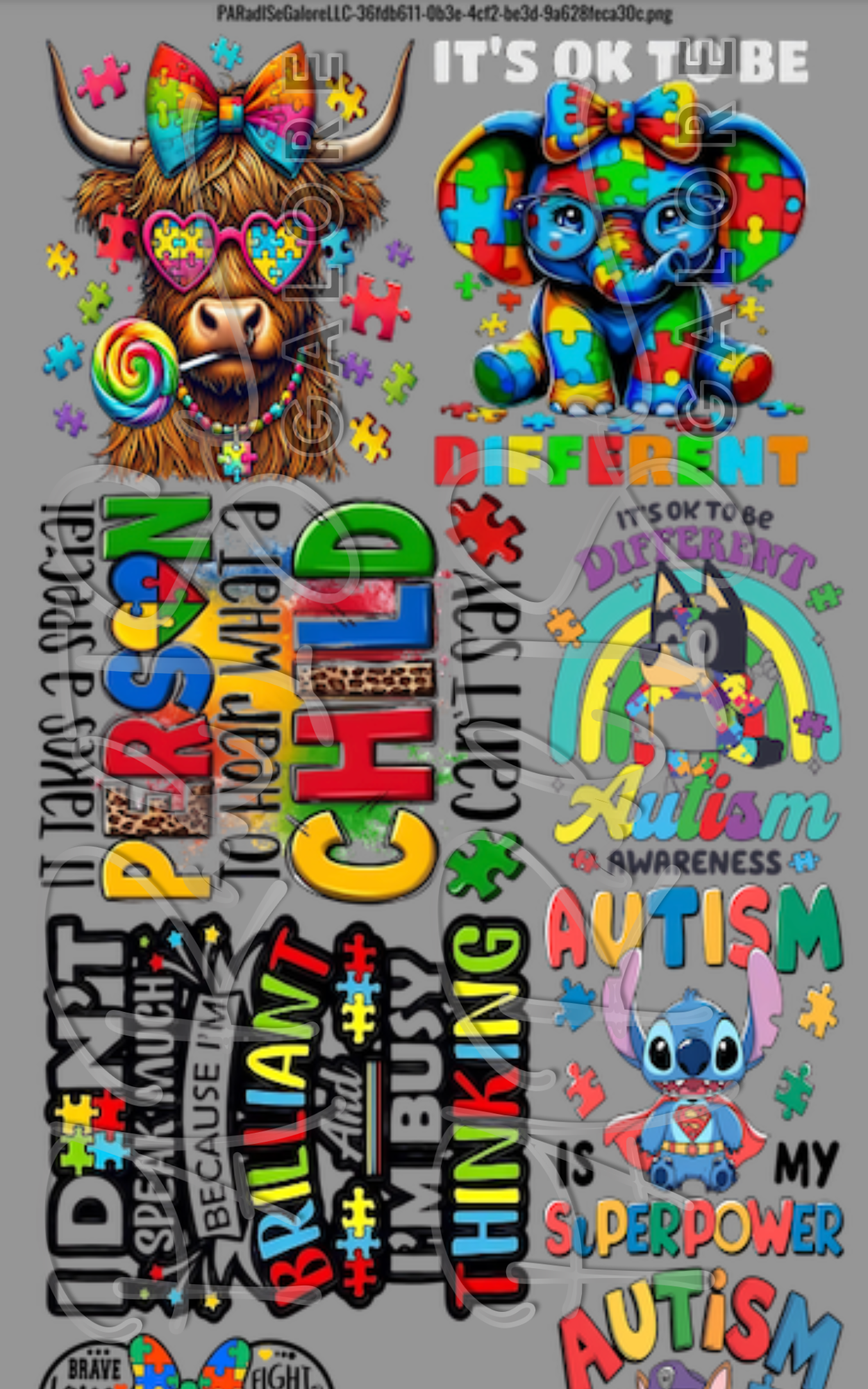 Autism Gang sheet (22x96)
