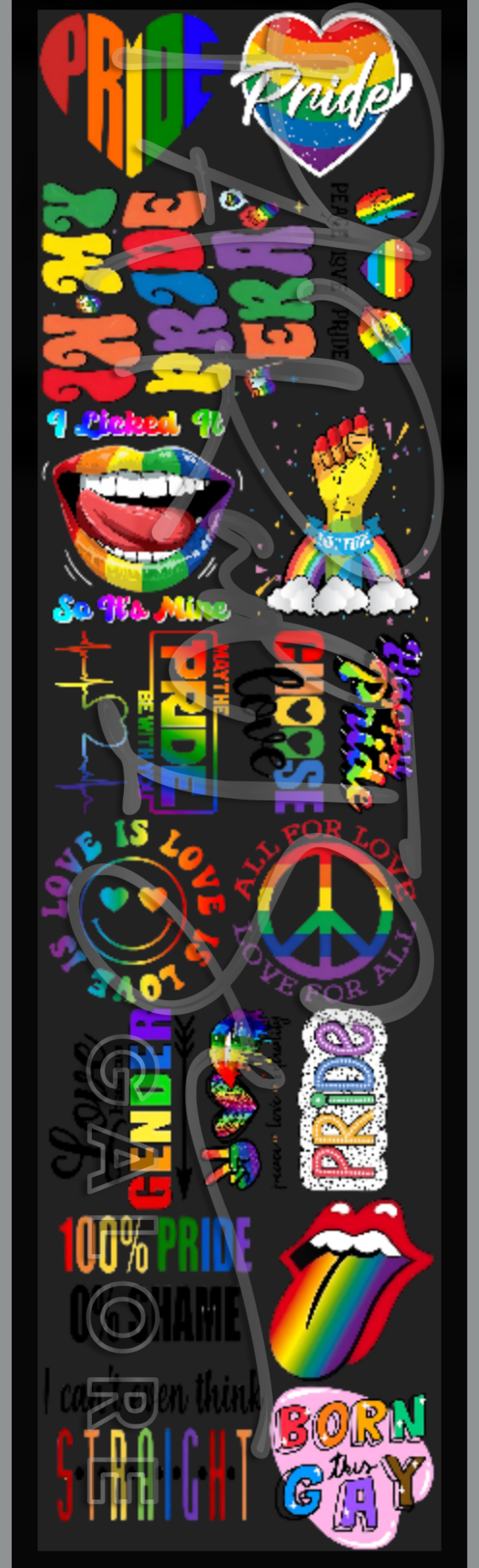 PRIDE Gang sheet (22x84)