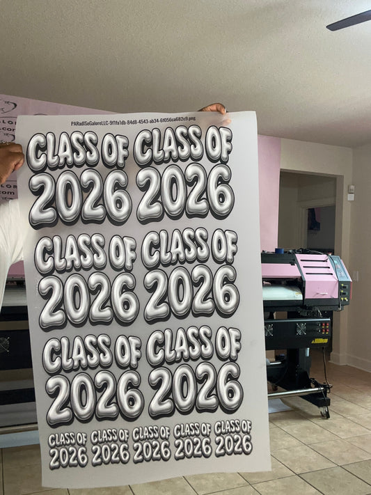 Unisex 2026 Grad Gang sheet (22x36)