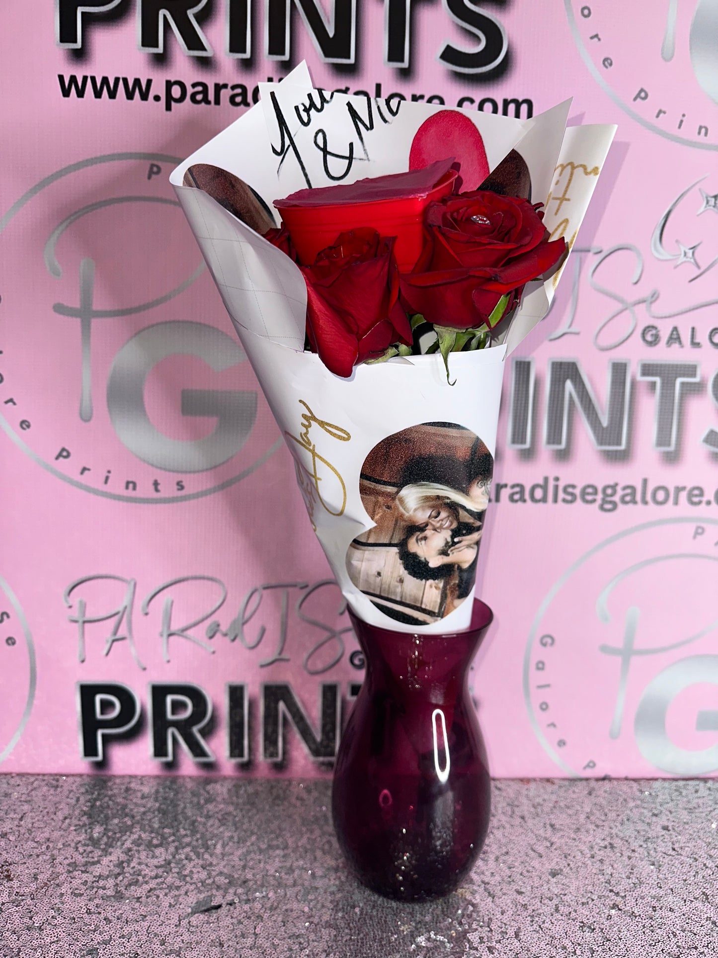 Burn to Reveal Flower Bouquet