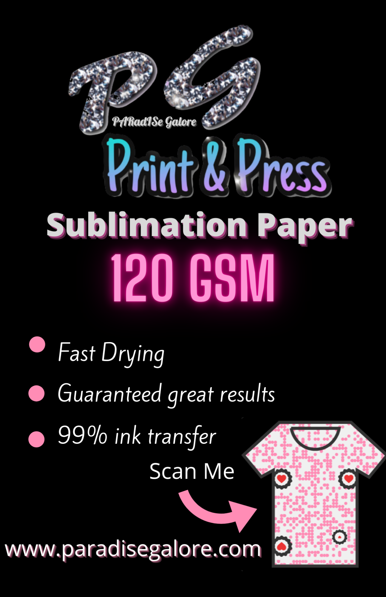 Sublimation PAPER (100 Sheets) 4 SIZES AVAILABLE